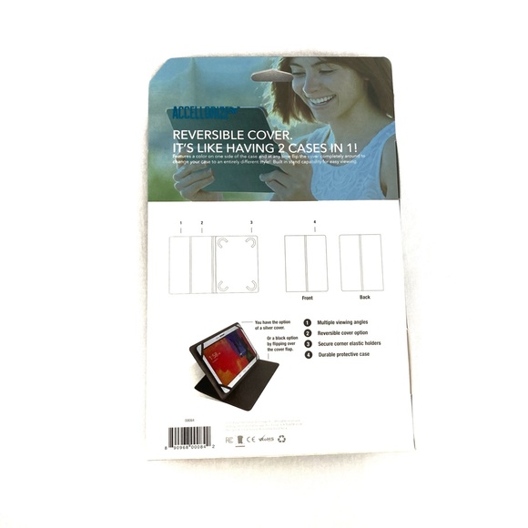 Accellorize Universal Reversible 7-8" Folio Case For Tablets - Picture 2 of 3